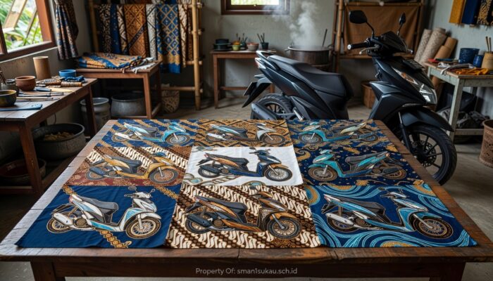 7 Motif Batik Terinspirasi Motor Matic yang Unik dan Keren
